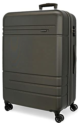 Movom Galaxy hårt skalfodral, tillverkat av ABS, sidenkombinationslås, 4 dubbla hjul, handbagage, praktisk interiör med ett fack, antracit, 48 x 68 x 27 cm, Medelstor resväska