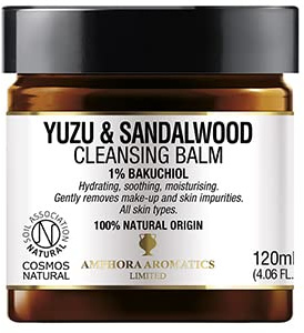 Amphora Aromatics Yuzu & Sandalwood Cleansing Balm 120ml With Bakuchiol Cosmos Natural