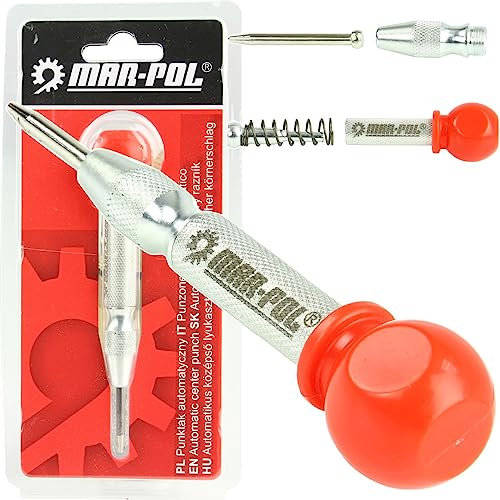 Automatischer Lochstift aus Aluminium, Länge 13 cm, Durchmesser Spitze 4 mm für Holz Metall Kunststoff