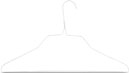 RSR Hangers Drahtbügel XXL Kleiderbügel aus Metall 50 Stück Weiß Metallkleiderbügel Set Drahtkleiderbügel Metall Draht Hosenbügel Verzinkt Platzsparend Hochwertige Pulverbeschichtung 50 cm