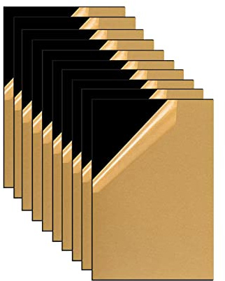 DMJOULI Schwarze Acrylplatte, A6, quadratische Plexiglasplatte, 1 mm dicke Acrylplatte, Kunststoffplatte, Plexiglasplatten, zuschneidbar, Acrylscheiben für Bilderrahmen, Malerei, Basteln,