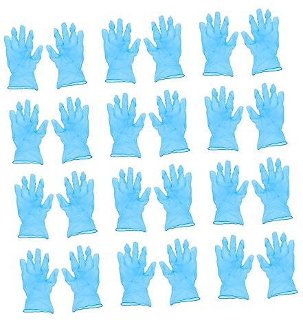 HEMOTON 100pièces De Nettoyage Jetables Sans Poudre Élastique Pour Ménage Couleur Bleue