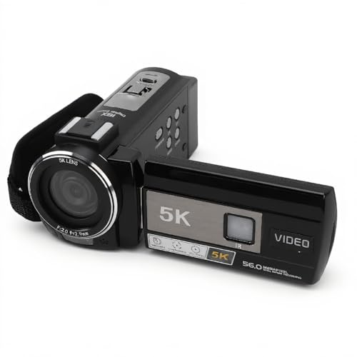 Cuifati 5K Video Camera Camcorder 56MP WiFi Digital Vlog Camera 3.0in Touchscreen, 18X Digital Zoom, Anti Shake, IR Night Vision, Webcam, Microphone, Lens Hood, for YouTube Video Recording
