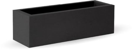 newgarden Fioriera Rettangolare Antracite Grande 100 x 40 cm, vaso per piante da esterno e interno, giardino e terrazzo – Jara