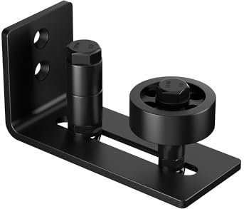 SKYSEN Guide Porte Coulissante sol 1PC Avec Rouleau Réglable 8-en-1 pour Eail Porte Coulissante Systeme Porte Coulissante, Ajustable Côté Inférieur Guidage à galets bon pour Porte Coulissante en Bois