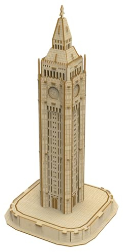 Hallisun 3D Holzpuzzle für Erwachsene, Elizabeth Tower Big Ben Holzarchitekturmodell, London Clock Tower Souvenir Holz DIY Mechanisches Set Spielzeug Wohnkultur Weihnachtsgeburtstagsgeschenk 61 Teile