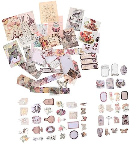 Gogogmee Retro Scrapbook Stickers Vintage Journal Decorative Stickers for Craft Scrapbooking Diary