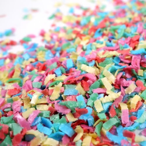 Streuselheld Schnippel Rainbow 20g Esspapier Flocken | Bunte Streusel aus Esspapier-Schnipseln zum Verzieren Sprinkles für Gebäck wie Torten, Cupcakes und Muffins