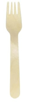 PBK Lot de 100 fourchettes en bois biodégradables et compostables