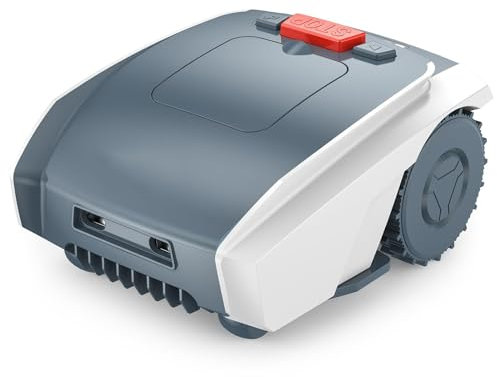 KJHYYPP Robot Tondeuse Automatique avec Station d'accueil de Chargement Automatique - Batterie Lithium-ION 20 V Max 2,0 Ah - pour pelouses jusqu'à 1 500 m², Largeur de Coupe de 19 cm