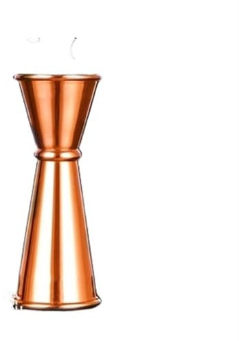 CHFYIJYHM Jigger for Barra de cócteles, Taza medidora de Doble espíritu Jigger de diseño japonés de Acero Inoxidable, Accesorio for Bar en casa y Fiesta(Copper 30-60ml)