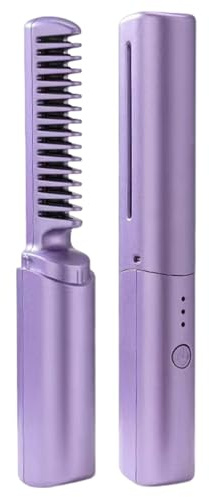 Spazzola Per Lisciare I Capelli Senza Fili - Piastra Per Capelli Da Donna, Spazzola Per Lisciare I Capelli | Spazzola Lisciante Ricaricabile, Pettine Lisciante Per Capelli, Piastra Per Capelli