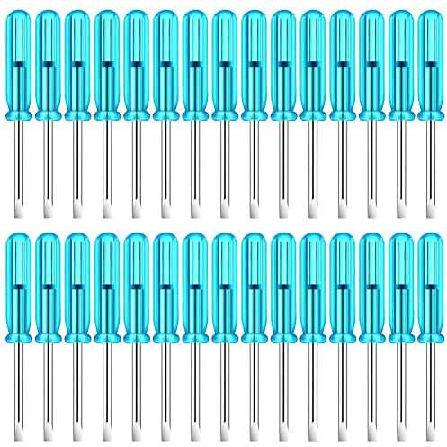 Asyduey 100 STÜCKE Mini-Schlitzschraubendreher Schraubendreher 2,0 mm Flachkopf 45 mm Länge für Die Reparatur Kleiner Geräte