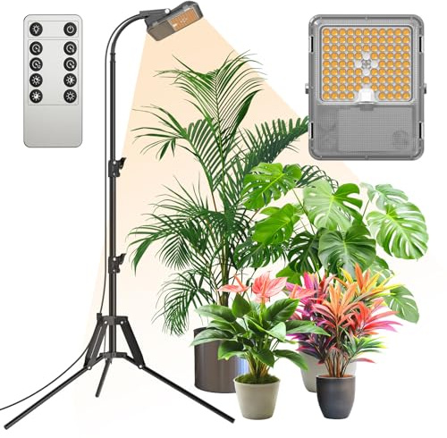 SANSI 45W Dimmbare LED Pflanzenlampe mit Ständer, 40–110cm Höhenverstellbar
