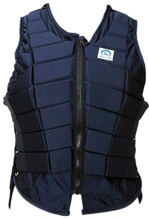 Sport Tent- Sicherheitsweste zum Reiten Reiterweste Protektorenweste Reitsicherheitsweste Erwachsene Kinder Körperschutz Reiter REIT und Schutzweste Marineblau, Kinder S
