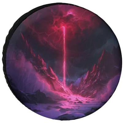 Red Lightning Mountain Reifenschutzhüllen, wasserdichte Reserveradabdeckung, universell passend für Wohnmobile, SUVs, LKWs und Wohnwagen