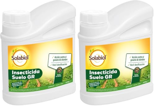 Solabiol Insecticida Suelo para huerto. Apto para Agricultura ecológica. Control de plagas en Cultivos hortícolas, gris (Paquete de 2)