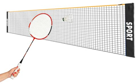Filet de Badminton Portable,Pliable, Hauteur réglable, Temps | Filet de Volley-Ball Portable 3,05/3,96/4,88 m - pour Adultes Sports Plage Piscine Court extérieur intérieur entraînement