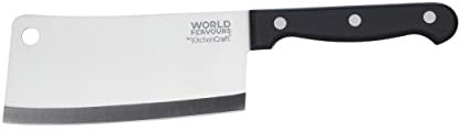Kitchen Craft Pure Oriental KCPOCLEAVER - Cuchillo de Carnicero de Acero Inoxidable, 15 cm