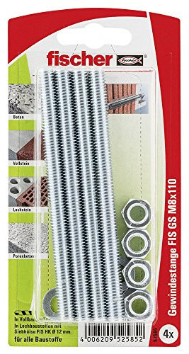 Fischer Injektions-Gewindeanker FIS GS M 8x110 K, Scheiben + Muttern, 052585
