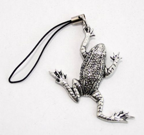 Hoardersworld Springender Frosch Bag/Handy Charme in feinem englischen Zinn, handgefertigt, (TSH)