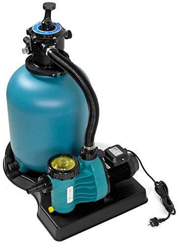 POOL Total Sandfilteranlage Brillant Ø 400 - Selbstansaugende AquaPlus 6 Filterpumpe - Filterkessel - 6-Wege Top-Mount Rückspülventil Edition