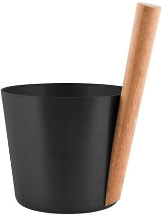 Rento - Aufgusseimer, Saunaeimer - Farbe: Schwarz - 5 Liter - Höhe: 35 cm/Durchmesser: 23 cm