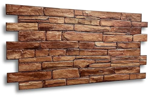 ca. 7qm/15 Stück 3D PVC FLIESEN Wandpaneele Wandverkleidung PVC-Verkleidung Holz oder Stein Imitat 1 mm stärke!
