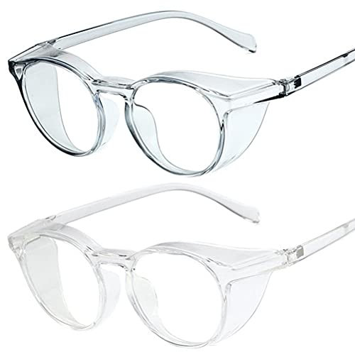 Hosuho 2 gafas de seguridad contra el empaque, gafas antiniebla, antiviento y arena, gafas protectoras transparentes para hombres y mujeres