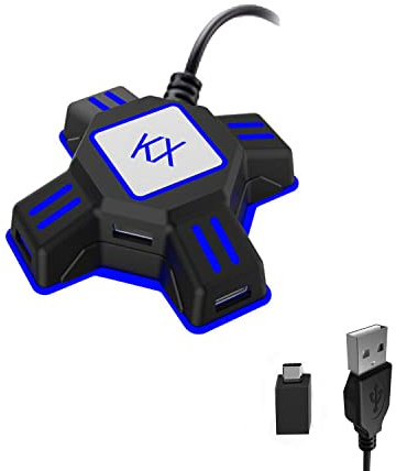 Smartechnology KX Gaming Mouse Keyboard Converter, Game Controller Adapter for USB 2.0 Mouse Portable Keyboard Adapter Compatible with Nintendo Switch/PS4/Xbox One/Xbox One S/PS3