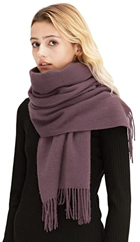 LumiSyne Invernale Sciarpa In Cashmere Per Donna Tinta Unita Classico Sciarpa In Lana Con Nappa Morbida Lungo Pashmina Sciarpe Calda Scialle Stole