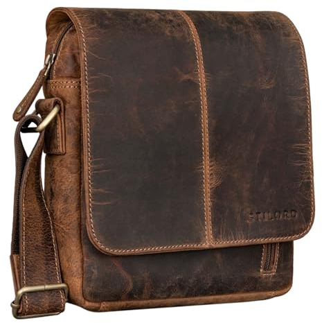STILORD “Matt” Borsello in Pelle da Uomo Messenger bag piccola Cross Body Borsa a tracolla Borsetta da Viaggio Vintage Colore:calais - marrone