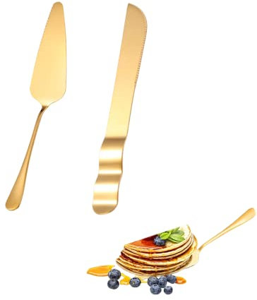 XINTONG 2PCS Cake Slice and Pie Server Stainless Steel Cake Server Set Cake Cutter Pastry Tools for Kitchen Birthday Party and Wedding
