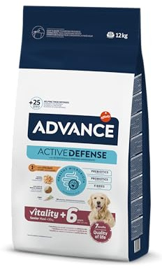 Advance Vitality Senior Maxi – Trockenfutter für ältere Hunde (+ 6 Jahre) große Rasse mit Huhn – 12 kg