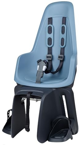 BOBIKE 8012100024 - Rücksitz ONE MAXI mit E-BD-System für Fahrräder mit 26”-29” Rädern mit Befestigung am Gepäckträger in der Farbe Citadel Blau