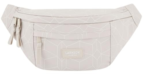 Larkson Riñonera Mujer y Hombre Beige - Ole - Bolsa en Bandolera para Festivales, Viajes y Deportes - Pequeña Bolsa de Cintura - Repelente al Agua