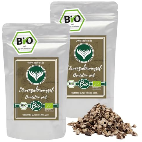 Azafran BIO Löwenzahnwurzel Tee lose geschnitten - Löwenzahntee aus der Löwenzahn Wurzel 500g