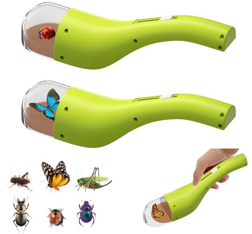 2 Stk Spinnenfänger Insekten Lebendfalle Groß Insektenfänger Spinnenfalle Lebend Insekten Fanggerät mit Teleskopgriff Insektenfalle Lebend Fliegenfänger Kinder Insektenretter für Zuhause Garten Motten