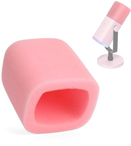 Popschutz für AM8 Rosa - Microphone Schaumstoff Windschutz Pop Filter Kompatibel mit Fifine AM8 Mikrofon Schallschutz Unterdrückt S- und T-Laute, Staub und Speichel Schützen von YOUSHARES