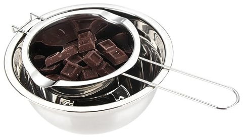 TOPBATHY Melting Pots for Chocolate Steel Double Boiler Pan Soap Making Easy to Use