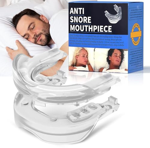 Bite Bruxismo,Anti Russamento Notturno,Byte Dentale Notturno con Scatola,Bite Notturno Antirussamento Per Donna Uomo,Alleviare l'insonnia,Mouth Guard Teeth Grinding,Abitudini di Respirazione Nasale
