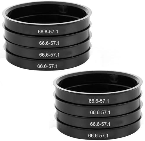 NIYATA 8 anelli di centraggio, anelli di centraggio 66.6 su 57.1, anelli di centraggio 66 6 su 57 1, compatibili con Mercedes Benz Audi VW