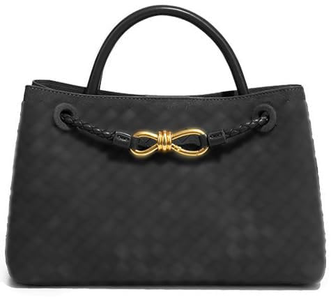 Wildleder-gewebte Tragetasche für Damen, PU-Leder, Umhängetasche, Umhängetasche, lässige Handtasche, Umhängetasche für Arbeit, Reisen 2025, 28,4 x 9,9 x 17 cm, Schwarz, Einheitsgröße