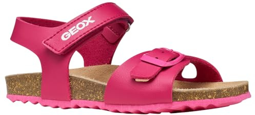 Geox J Adriel Girl C, Sandalias Niñas, Dk Fucsia, 36 EU