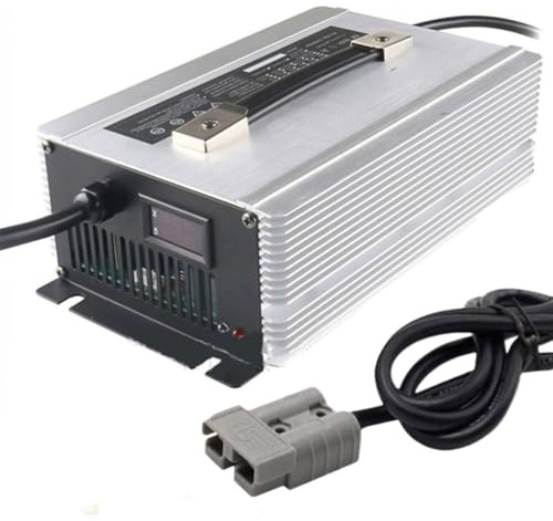 WLEJSL Chargeur Batterie Plomb Acide Automatique Haute Puissance 36 V 40 A avec Prise Anderson 50 A/120 A/175 A/350 A, avec Écran LCD pour Chariots Élévateurs Électriques, Transpalettes,50A