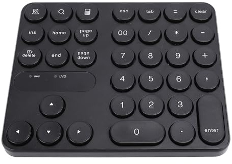 YUEHISY Teclado Numérico Inalámbrico, 35 Teclas 2.4g Teclado Numérico Inalámbrico con Toque Tranquilo y Diseño Delgado, para Sistemas OS X