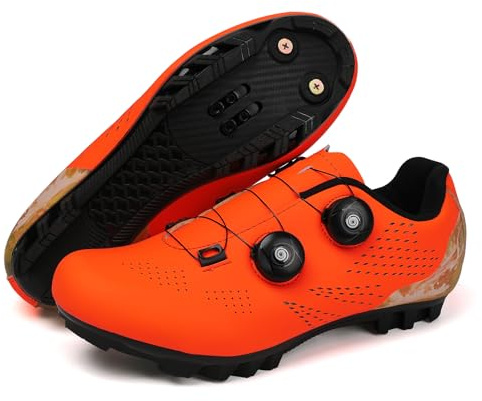 Mateju Scarpe Ciclismo MTB Uomo Donna, 36-47 EU Scarpe Mountain Bike Uomo Donna con Pedali SPD Antiscivolo Traspiranti per Sportive da Esterno