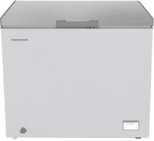 HEINNER HCF‑HM246CSE++ – Gefriertruhe 246 L – Energieeffizient, Inverter‑Kompressor, Schnellgefrierfunktion, LED‑Display & Innenbeleuchtung, Silber – 5 Jahre Garantie