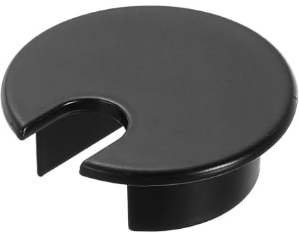 Unifizz Metal Desk Cable Grommet 35mm (1-3/8) Zinc Alloy Cable Hole Cover Pass-Through Wire Organizer for Office Computer Desk Worktop - Black