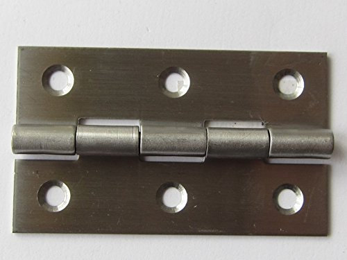 Hettich V2A schmales Scharnier EDELSTAHL matt, 70 x 40 mm, 1 Stück, 9100328
